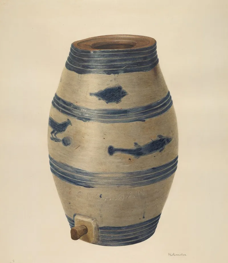 Water Or Wine Jug by Nicholas Amantea - Canvas Print