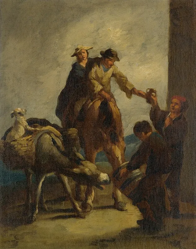 Water Sellers With A Donkey