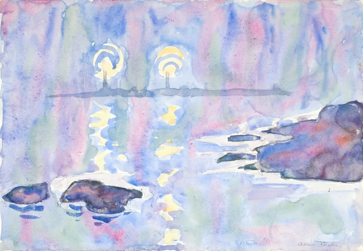 Watercolor No 73 Blue And Lavender