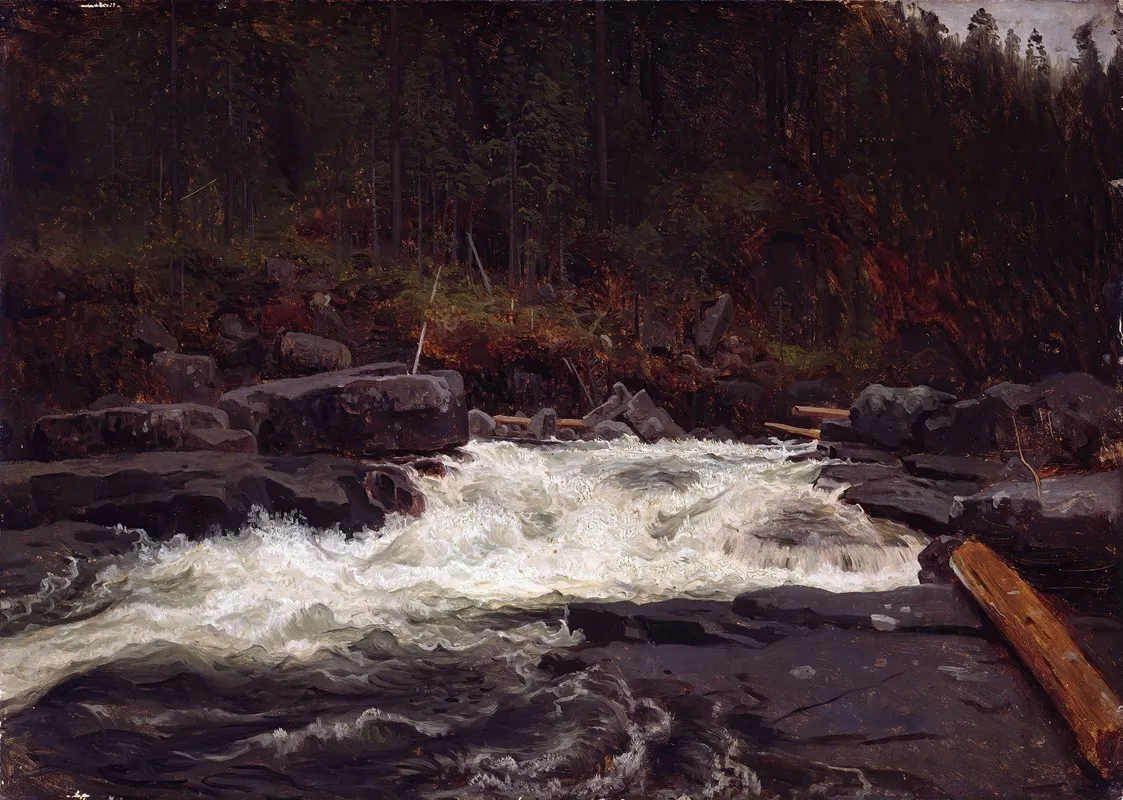 Waterfall In Telemark Study For Inv No 427