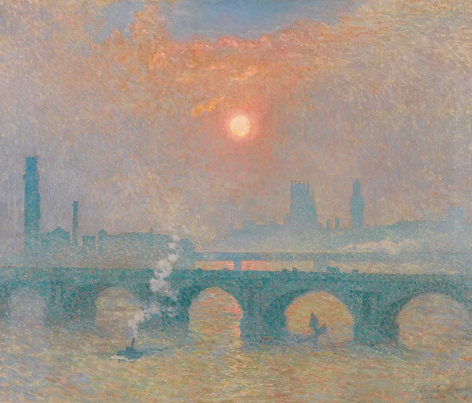 Waterloo Bridge London by Emile Claus - Canvas Print