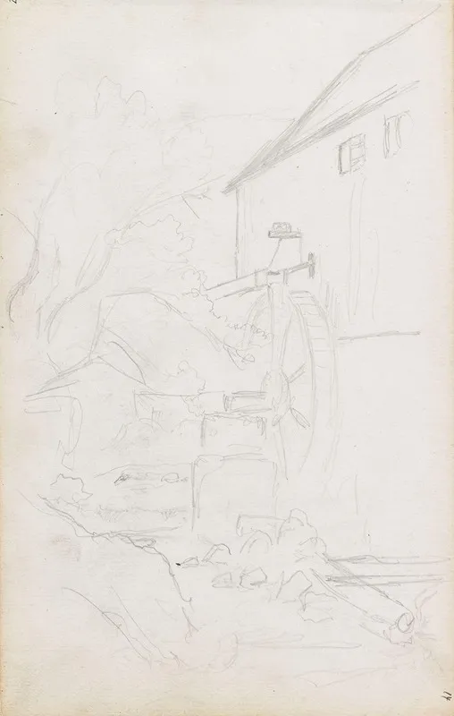 Watermill 3 by Hans Gude - Canvas Print