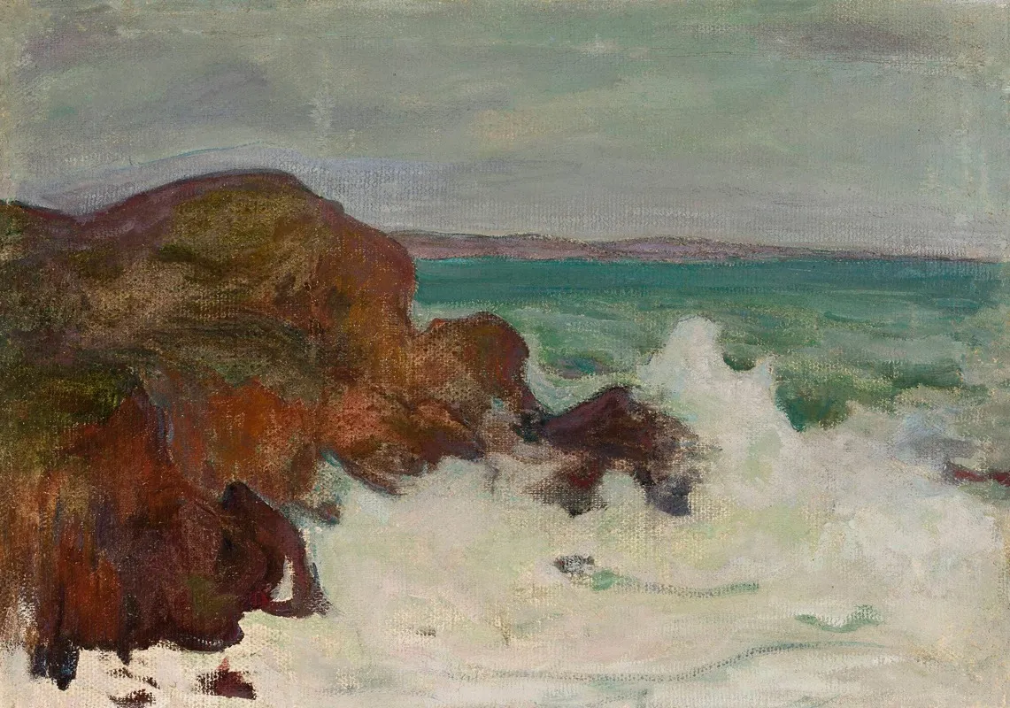 Waves In A Rocky Bay