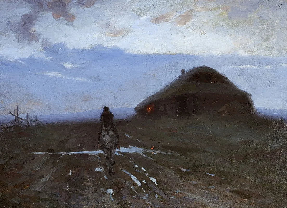 Wayside Inn by Ferdynand Ruszczyc - Canvas Print