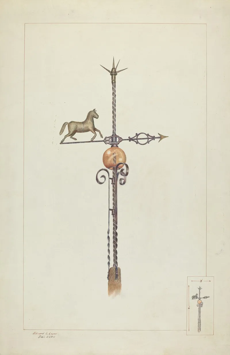 Weather Vane 25 by Edward L. Loper - Canvas Print