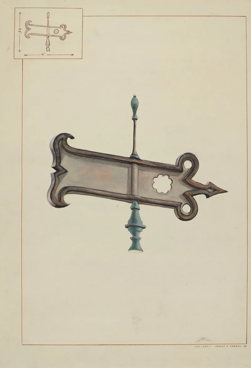 Weather Vane 34 by Ernest A. Towers, Jr. - Canvas Print