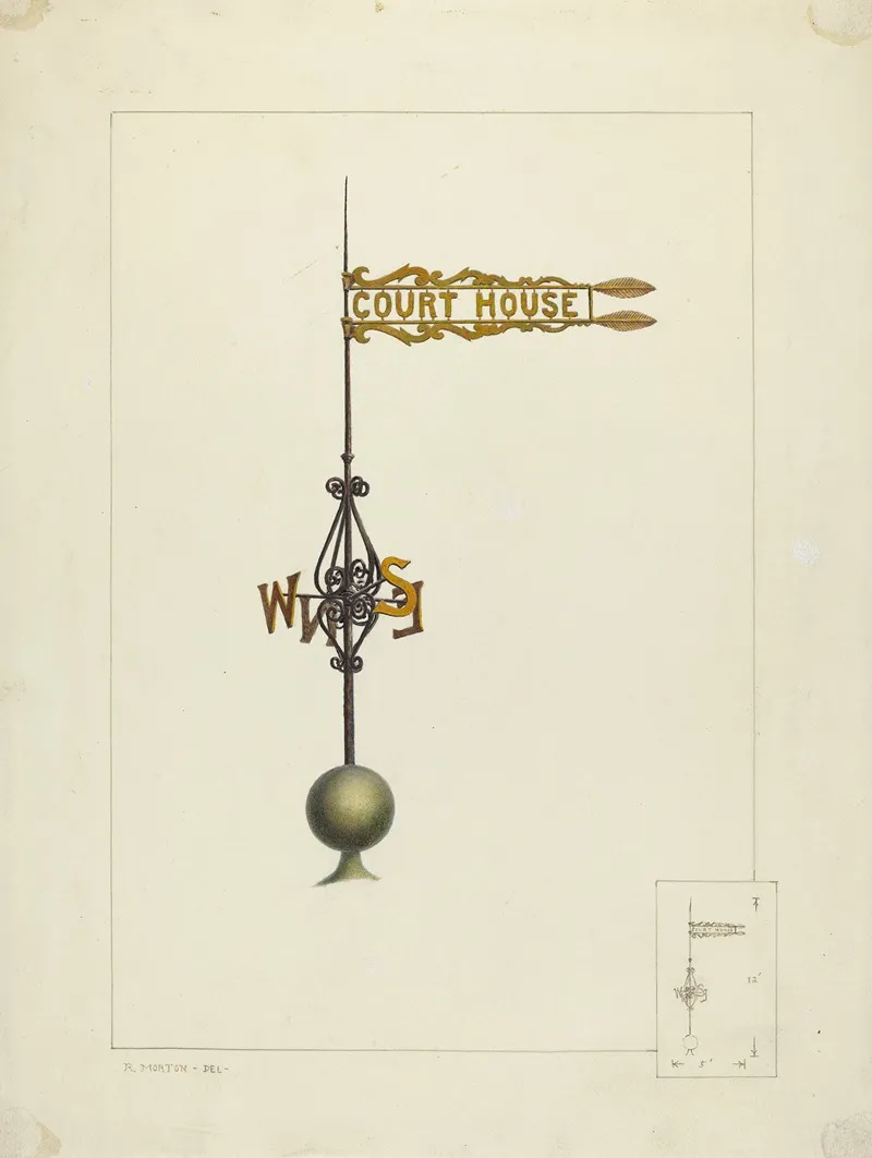 Weather Vane 72 by Ralph Morton - Canvas Print