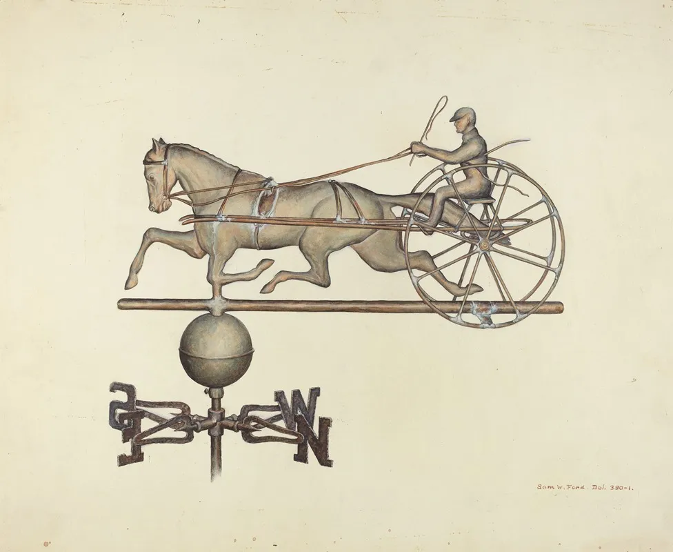 Weather Vane 86 by Samuel W. Ford - Canvas Print