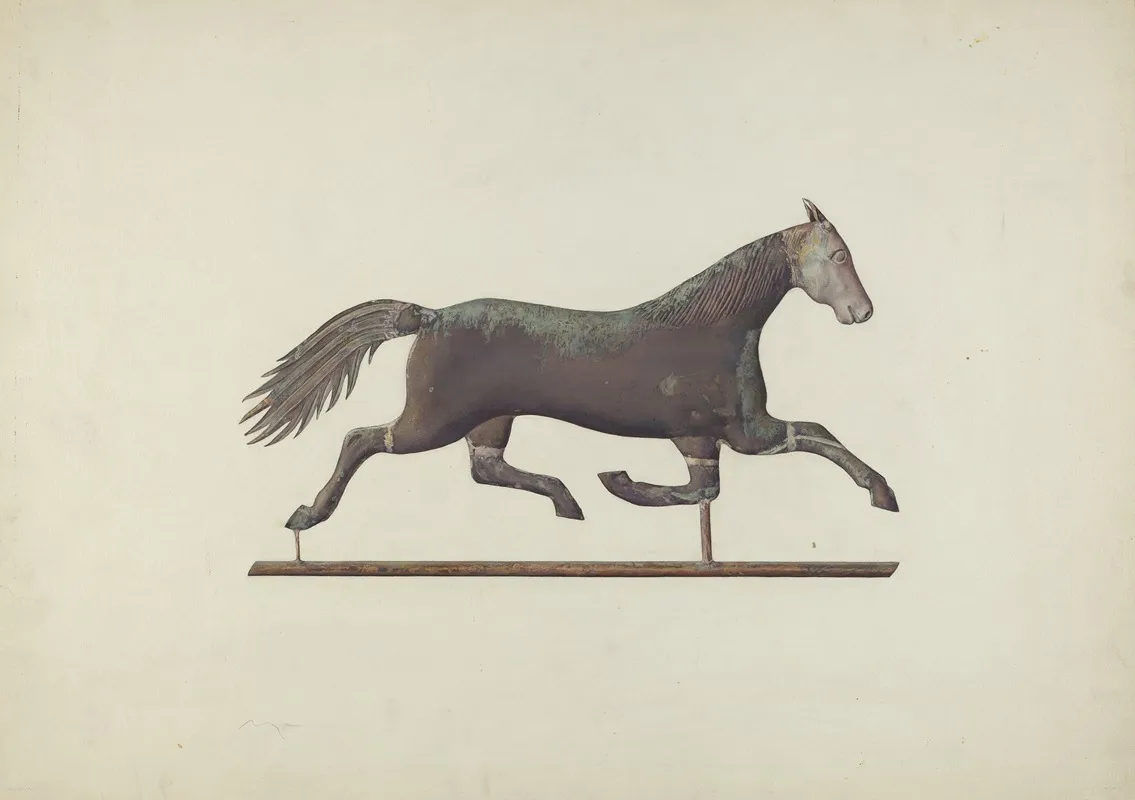 Weather Vane Horse 5 by Sadie Berman - Canvas Print
