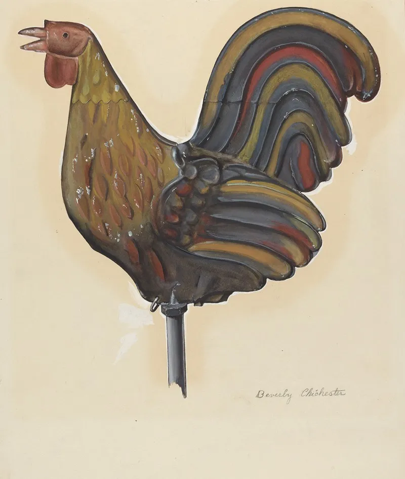 Weathercock by Beverly Chichester - Canvas Print