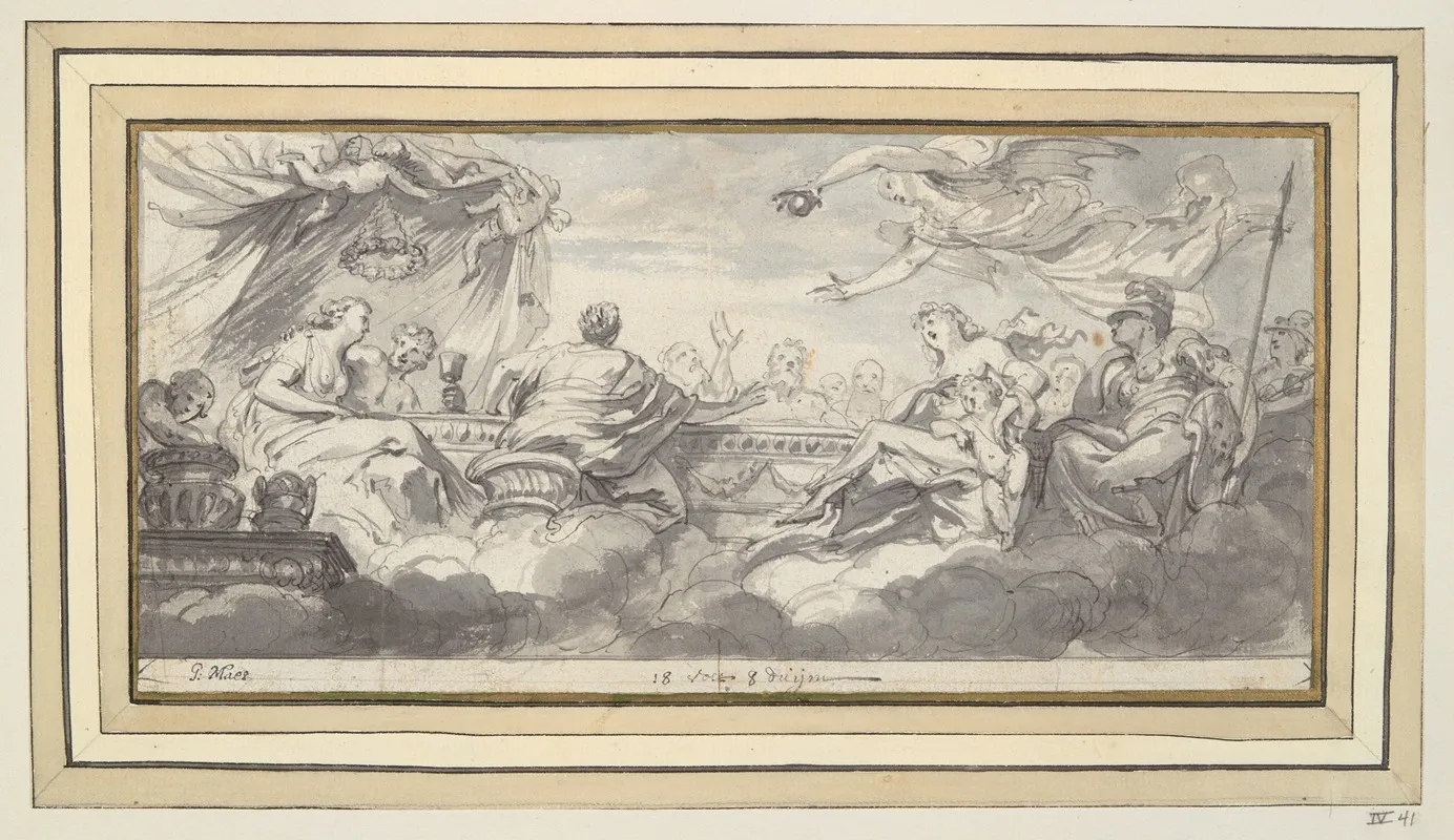 Wedding Of Peleus And Thetis by Godfried Maes - Canvas Print