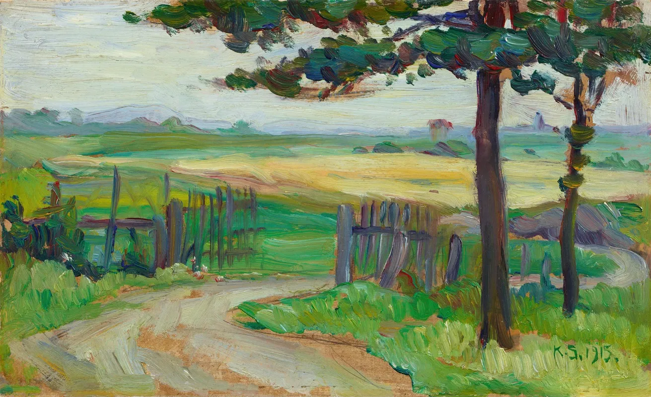 Weg Mit Gatter by Kurt Schwitters - Canvas Print