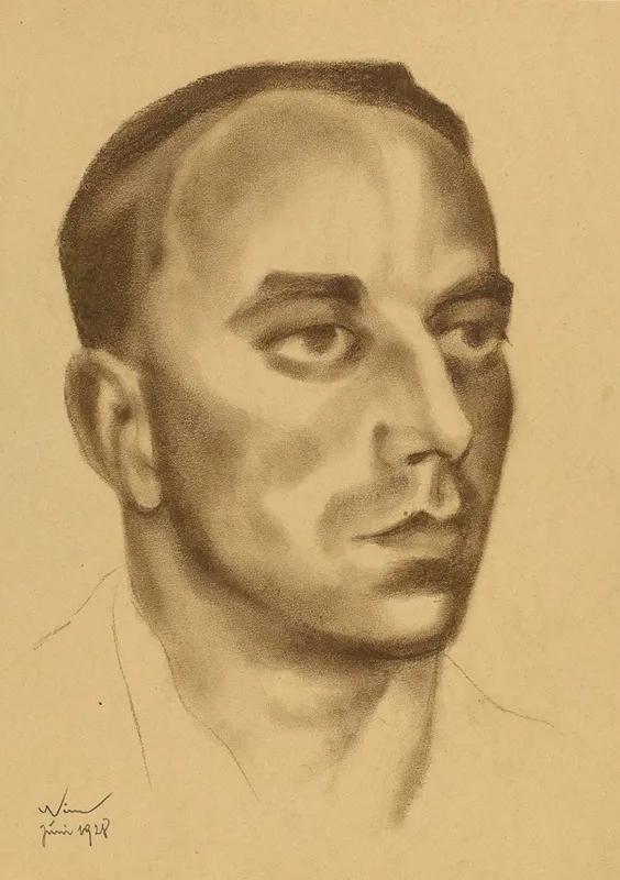 Weibliches Portrat Vi by Karl Wiener - Canvas Print