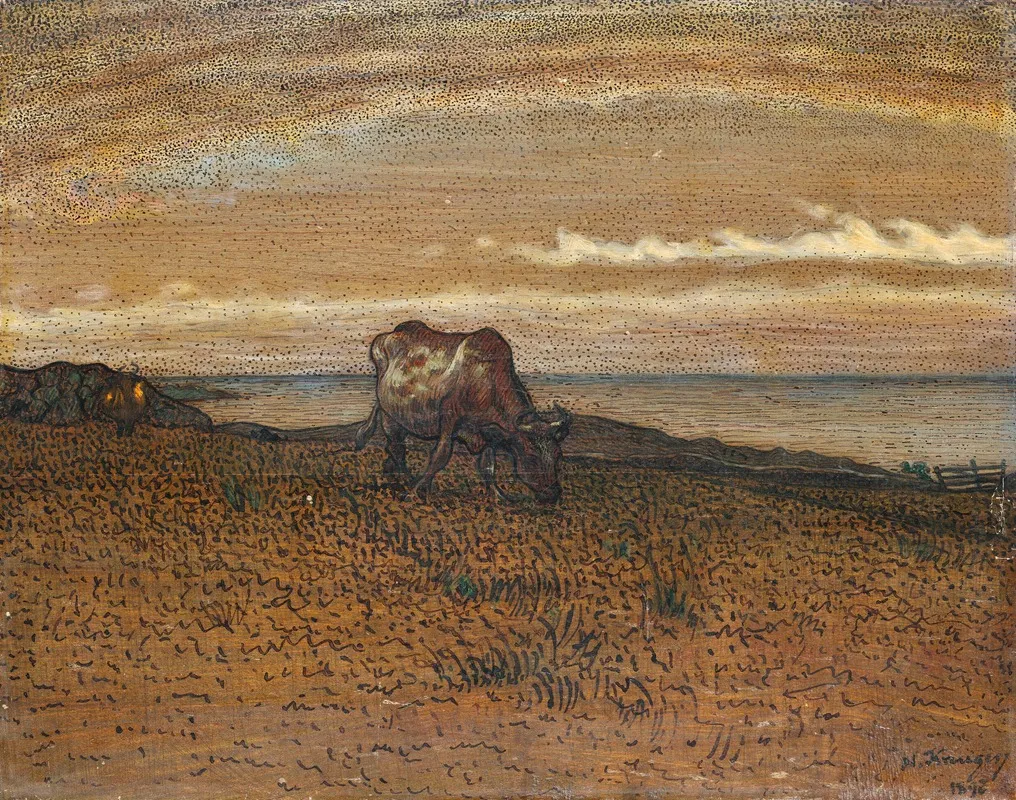 Weide Am Meere by Nils Kreuger - Canvas Print