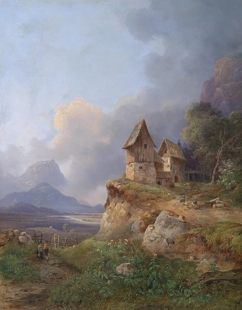 Weite Landschaft Im Salzkammergut by Wilhelm Steinfeld - Canvas Print