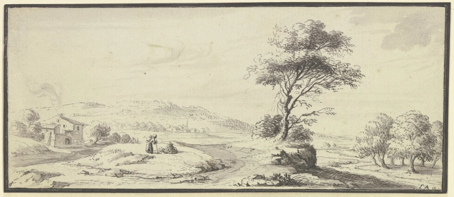 Weite Landschaft Mit Baumen