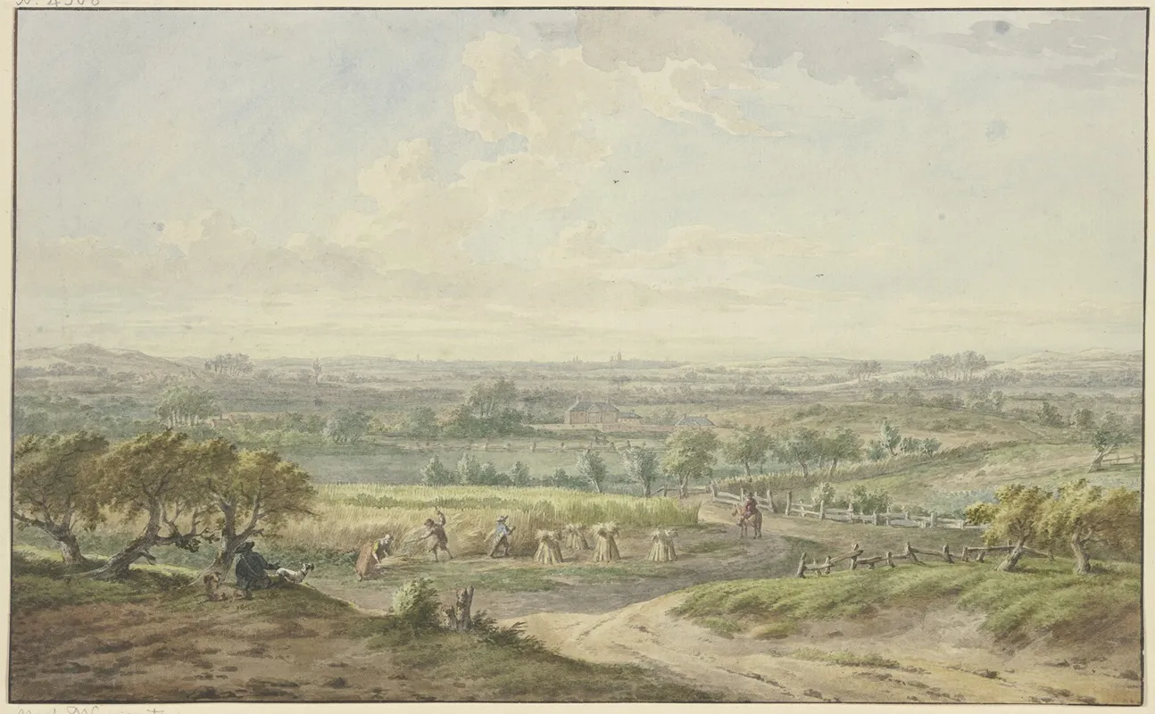 Weite Landschaft Mit Der Kornernte by Jacobus Buys - Canvas Print