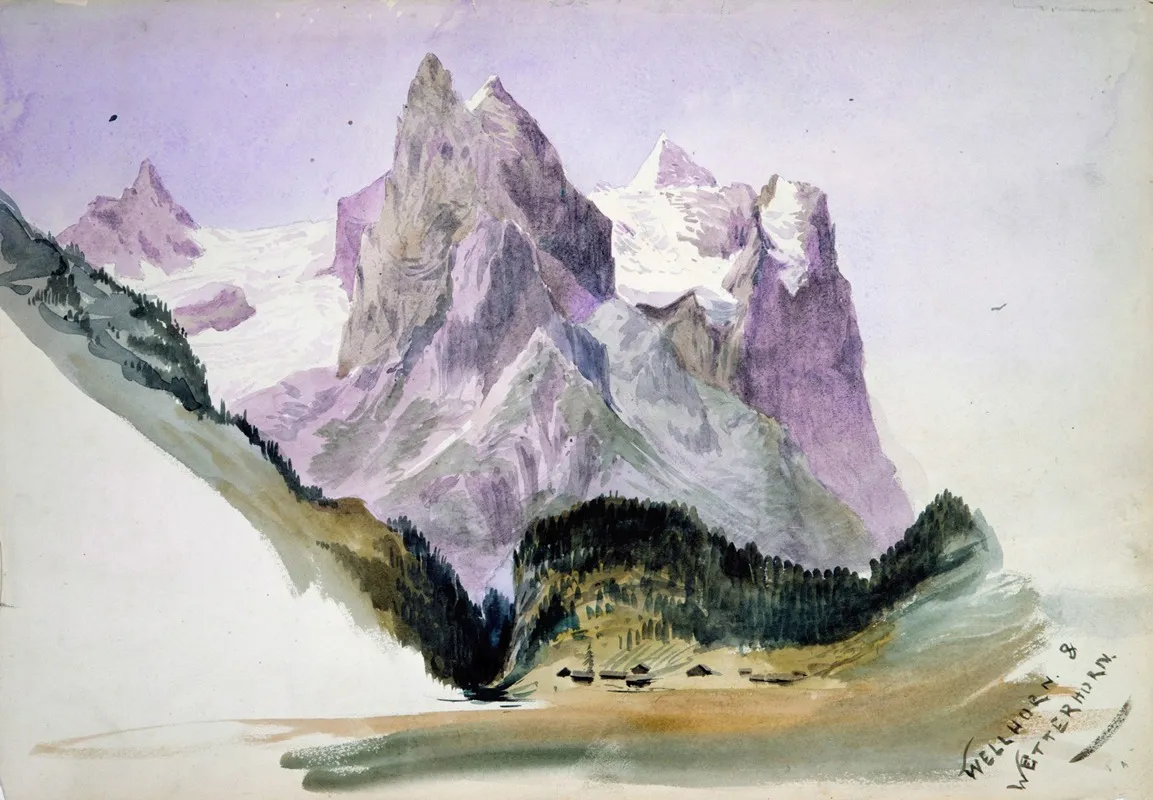 Wellhorn And Wetterhorn From Brunig Overleaf