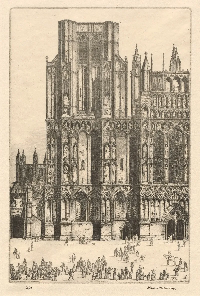 Wells Cathedral by Herbert Gordon Warlow - Canvas Print