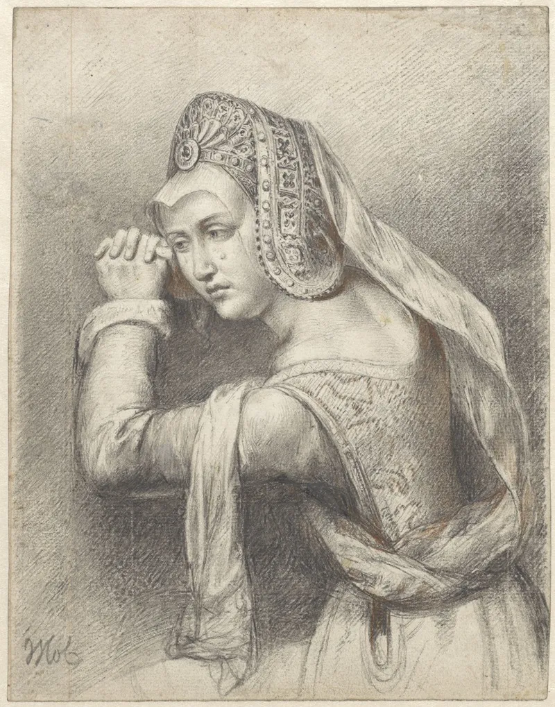 Wenende Maria Magdalena by Woutherus Mol - Canvas Print