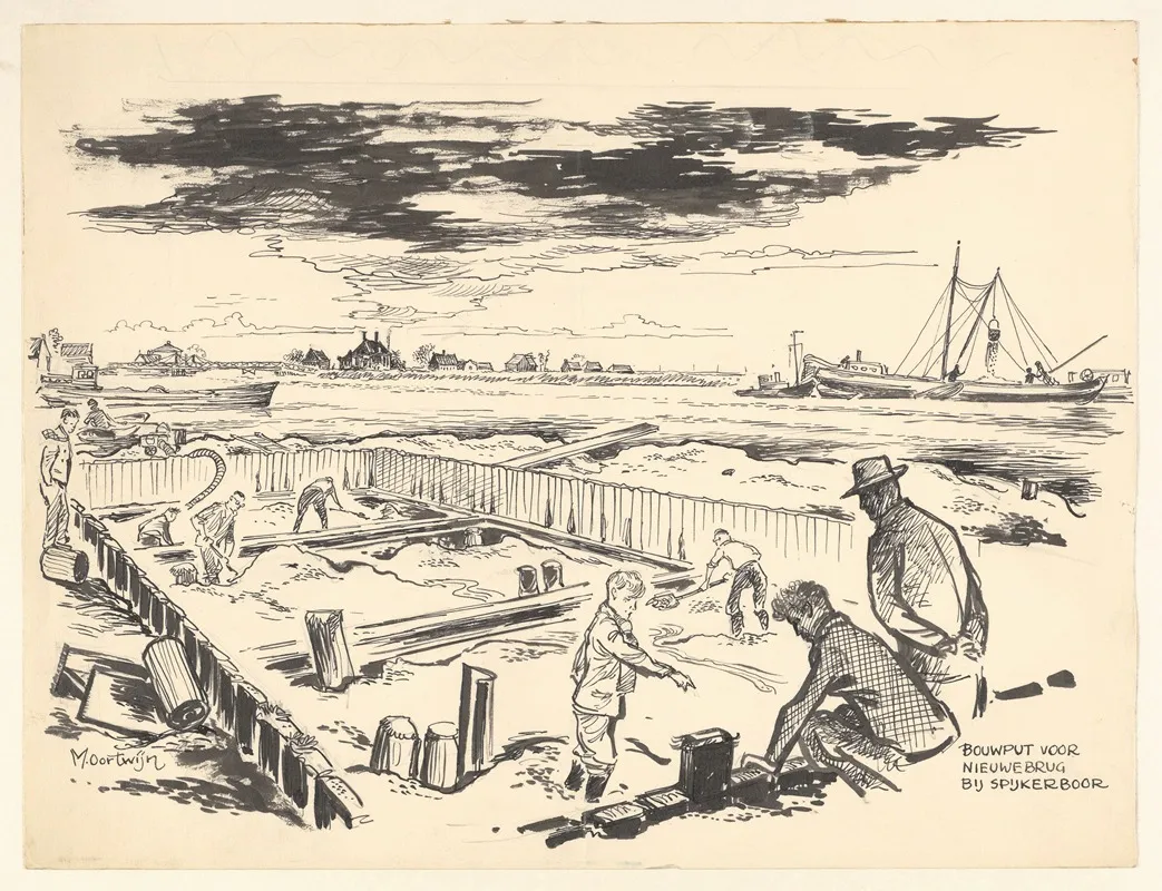 Werkzaamheden Aan De Nieuwe Brug Bij Spijkerboor