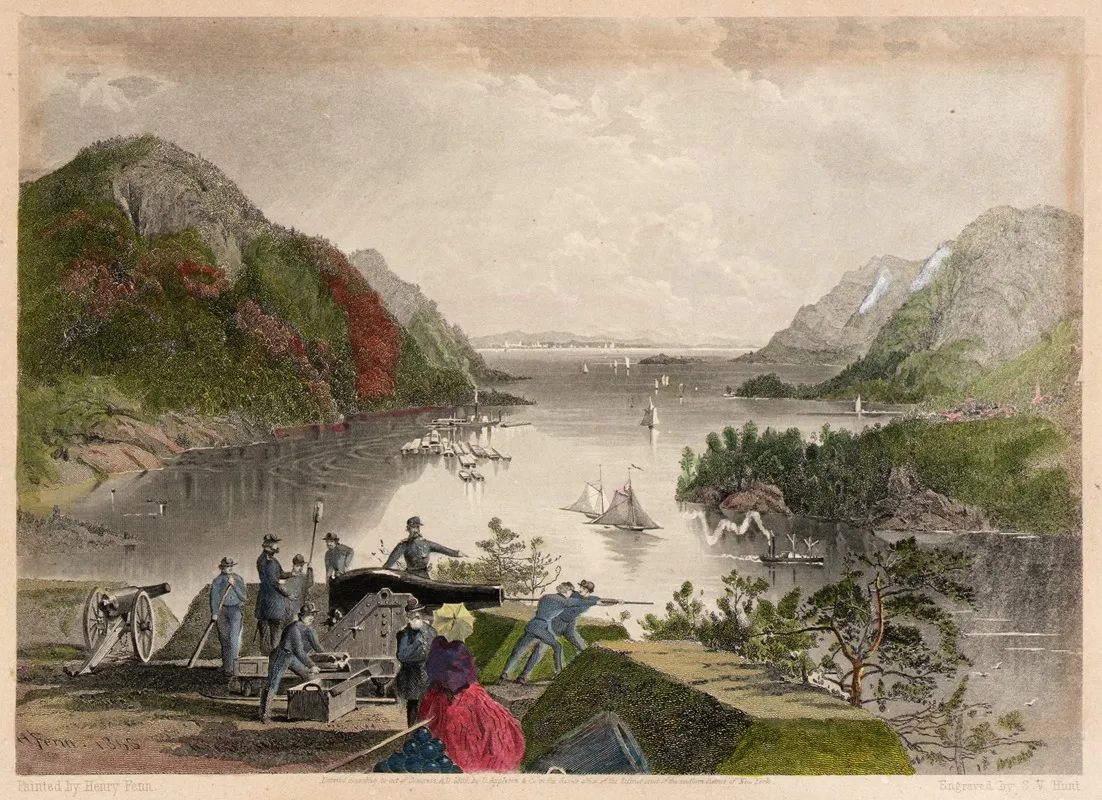 West Point And The Highlands by Samuel Valentine Hunt - Canvas Print