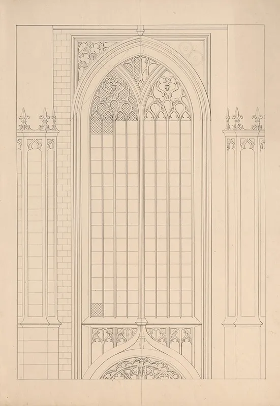 Westelijk Transeptraam V D Hooglandse Kerk Te Leiden by David Humbert de Superville - Canvas Print