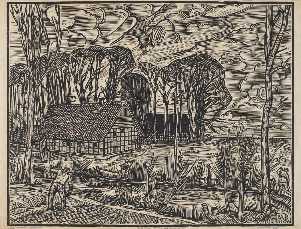 Westfalian Peasant Homestead In Autumn