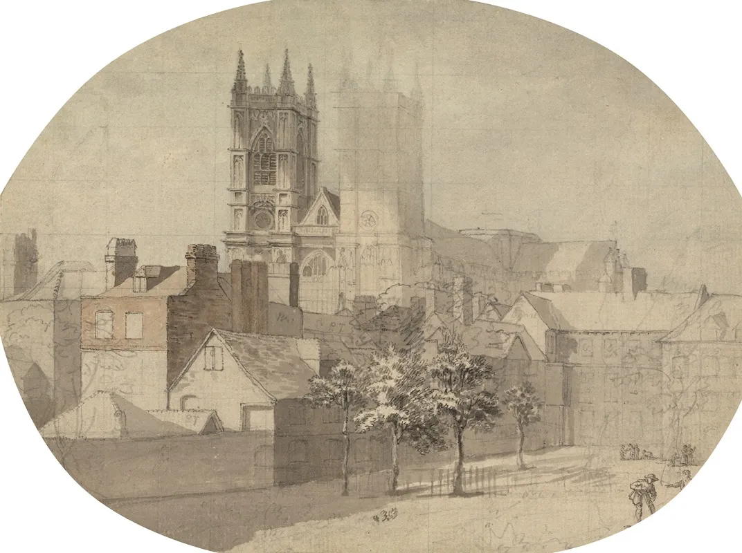 Westminster Abbey From Deans Yard by Alexander Nasmyth - Canvas Print