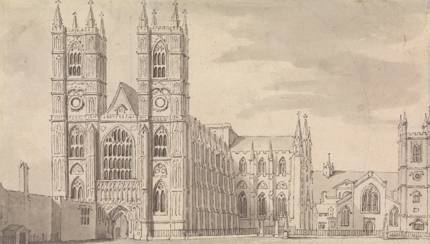 Westminster Abbey by Samuel Wale - Canvas Print