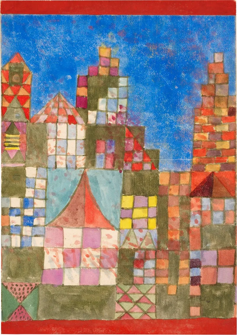 Westostliche Bauten by Paul Klee - Canvas Print
