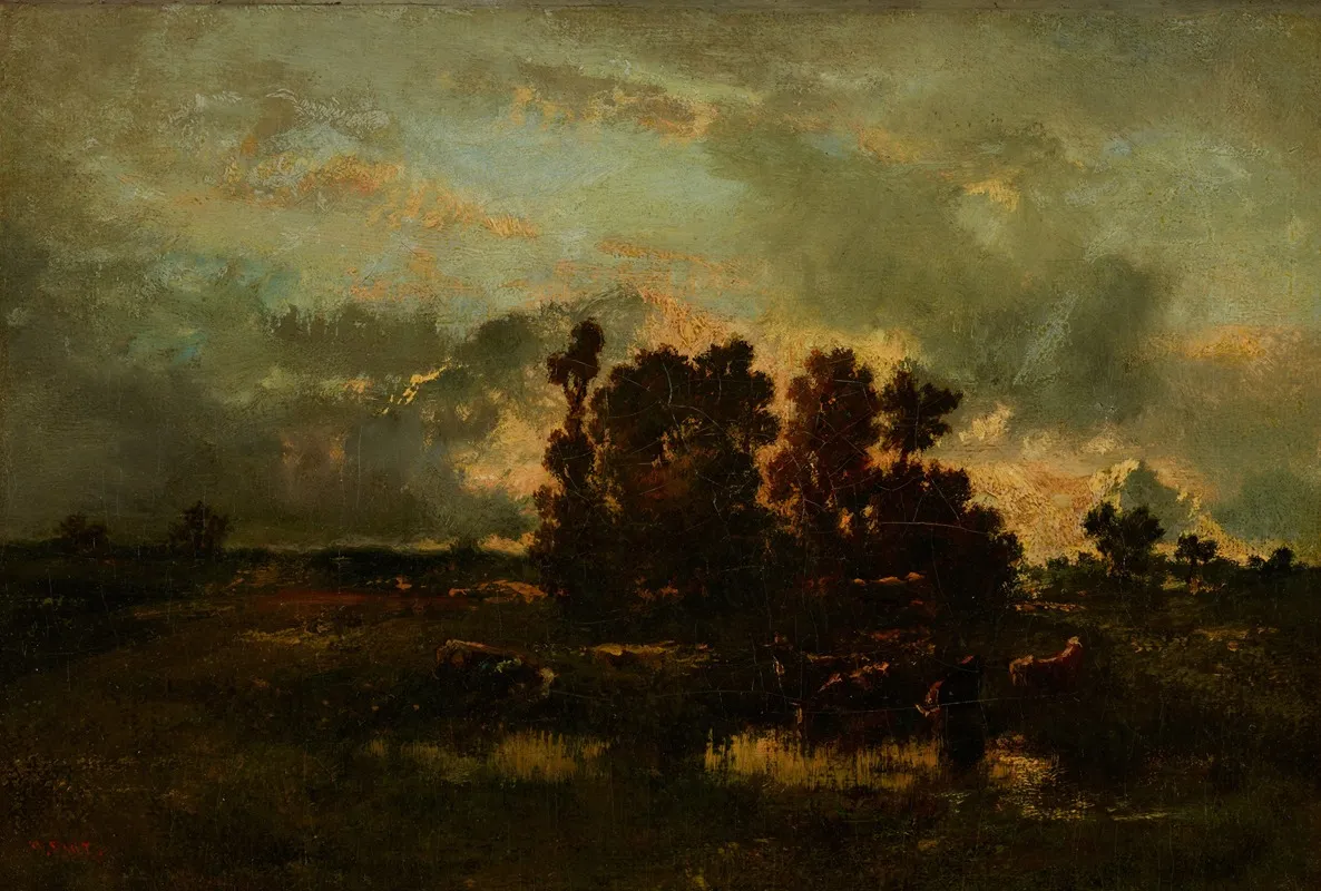 Wet Pasture by Narcisse-Virgile Diaz de La Peña - Canvas Print