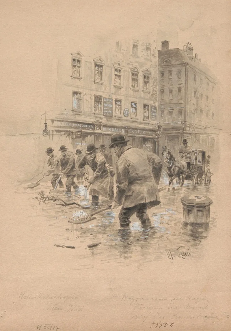 Wetterkatastrophe Wien 7 Juni by Moritz Ledeli - Canvas Print