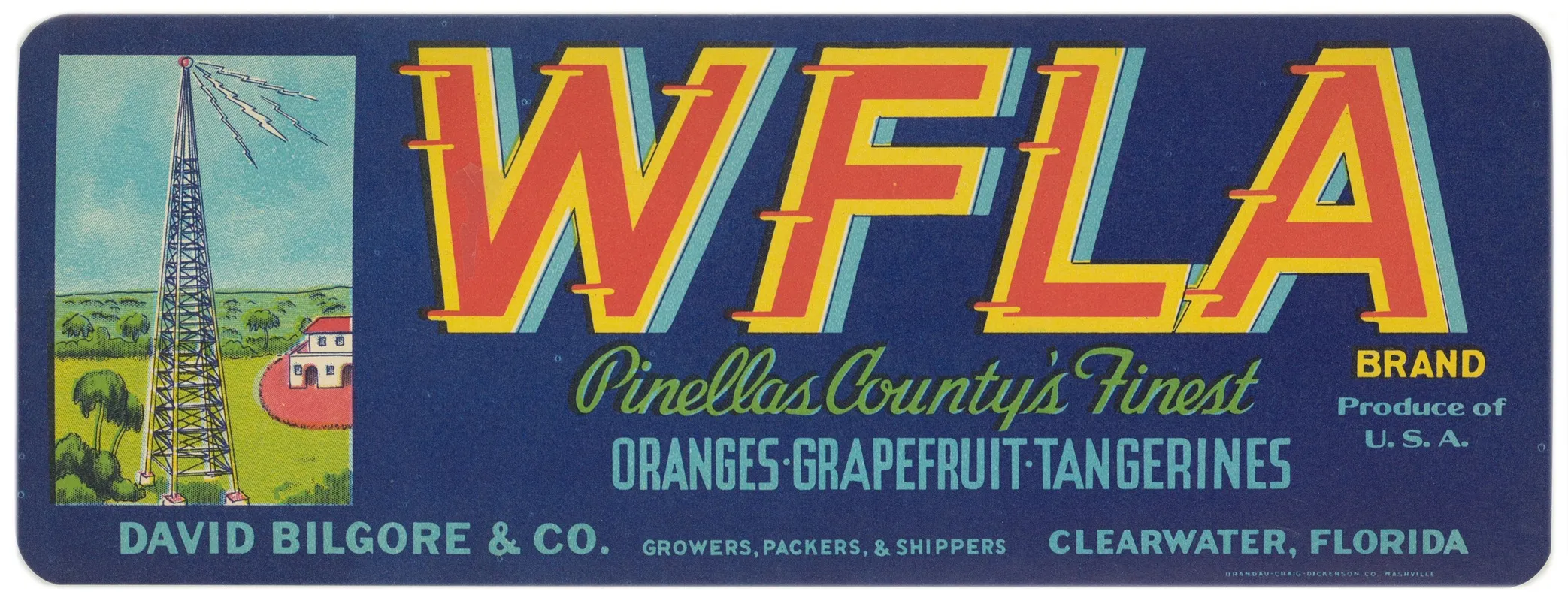 Wfla Brand Citrus Label