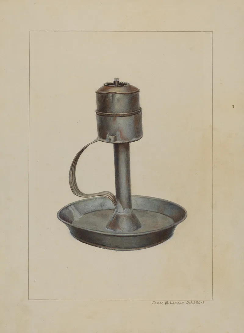 Whale Oil Lamp 19 by James M. Lawson - Canvas Print