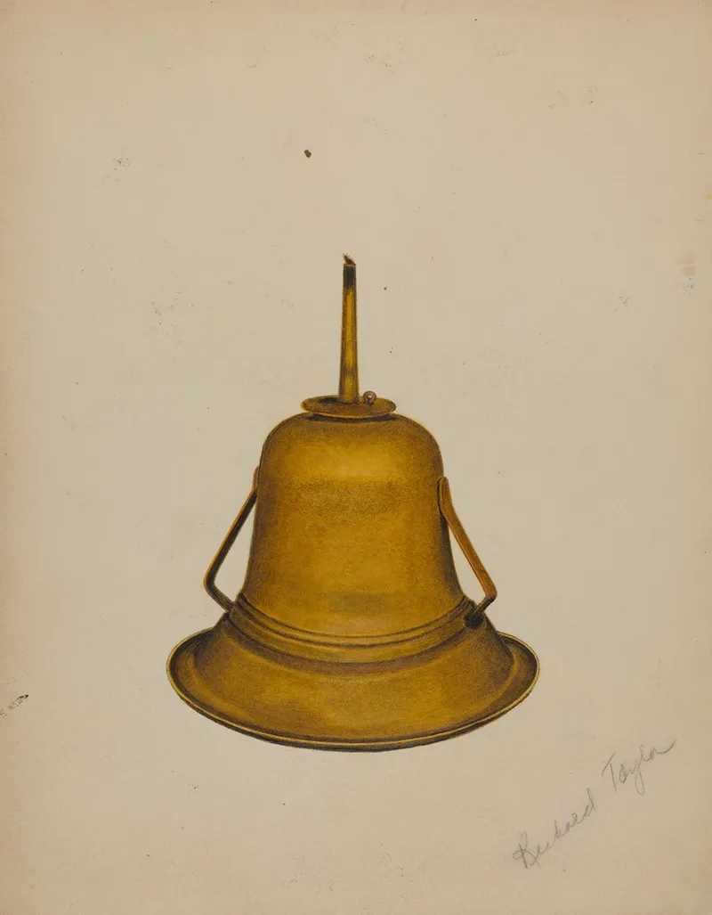 Whale Oil Lamp 25 by Richard Taylor - Canvas Print