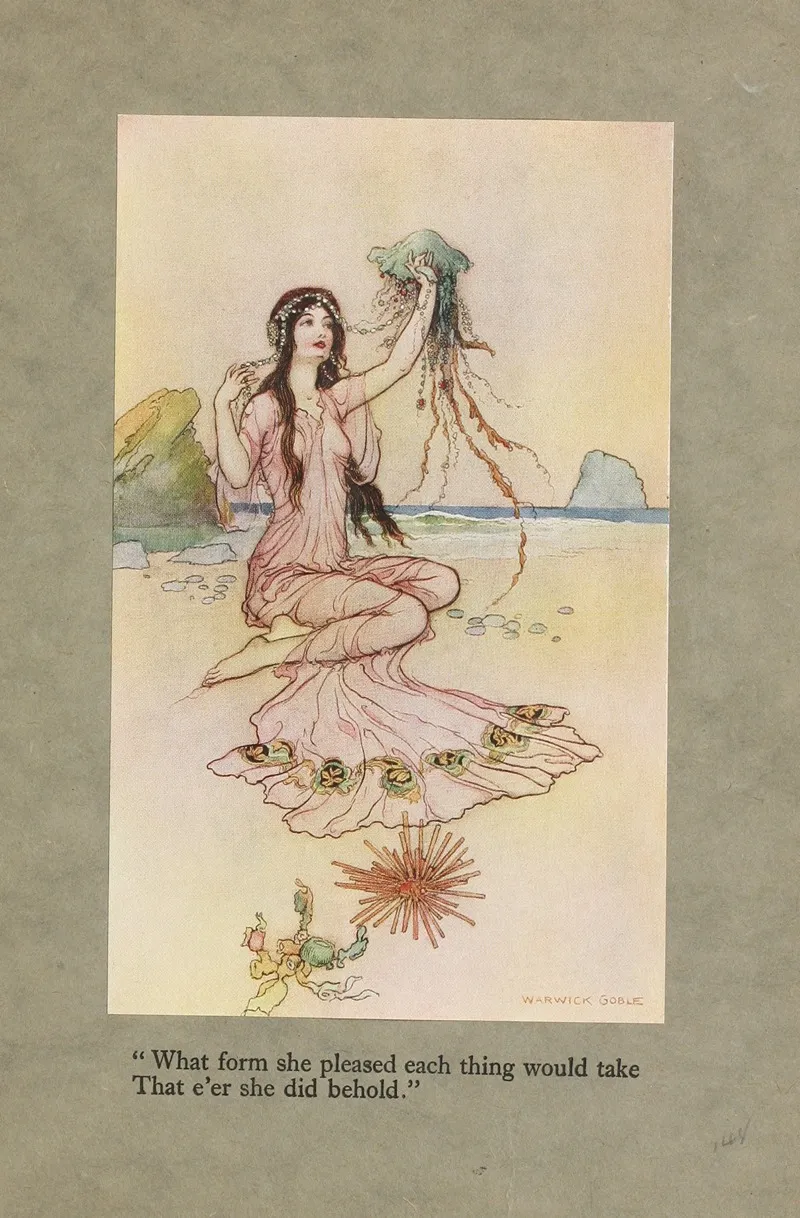 What Form She Pleased Each Thing Would Take That Eer She Did Behold by Warwick Goble - Canvas Print