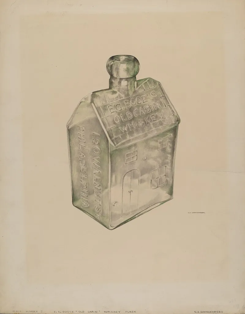 Whiskey Flask 7 by G.A. Spangenberg - Canvas Print