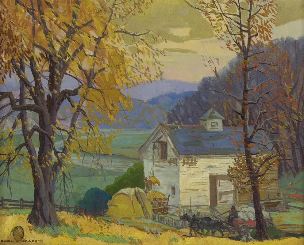 White Barn 2 by Carl Rudolph Krafft - Canvas Print