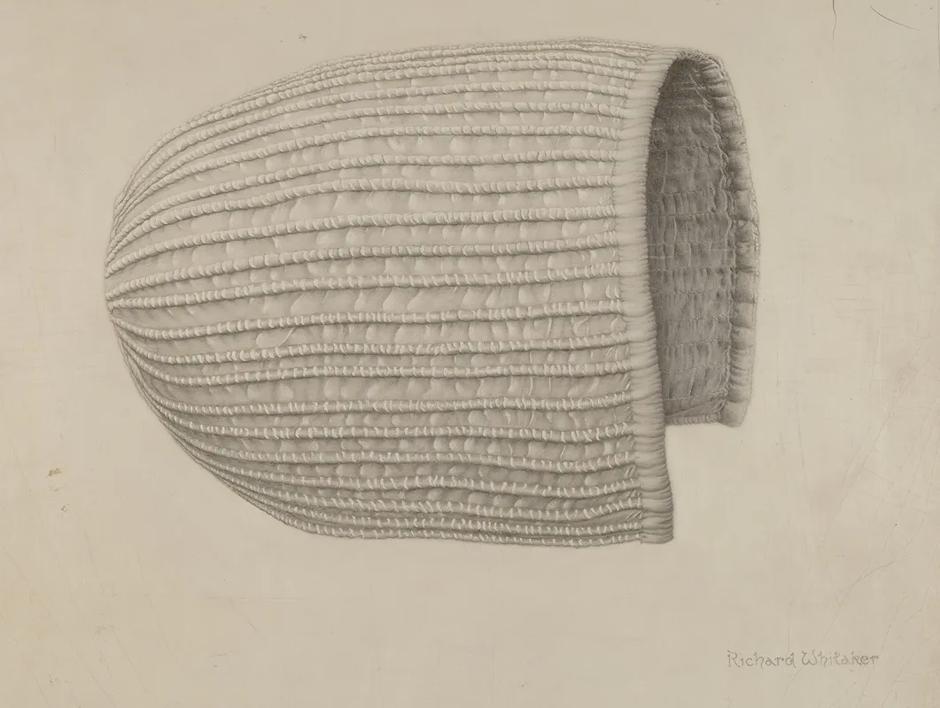 White Linen Corded Bonnet by Richard Whitaker - Canvas Print
