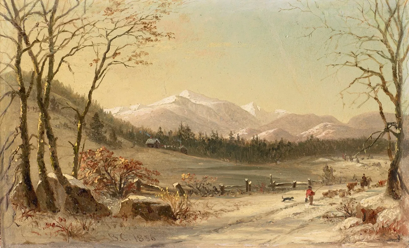 White Mountains Winter Scene by Benjamin Champney - Canvas Print