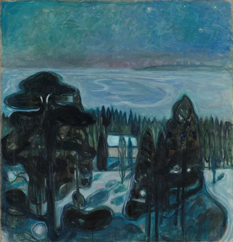 White Night by Edvard Munch - Canvas Print