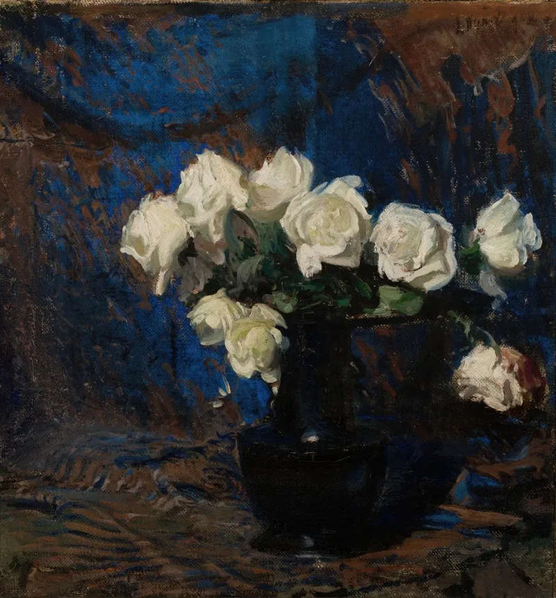White Roses by Leon Wyczółkowski - Canvas Print