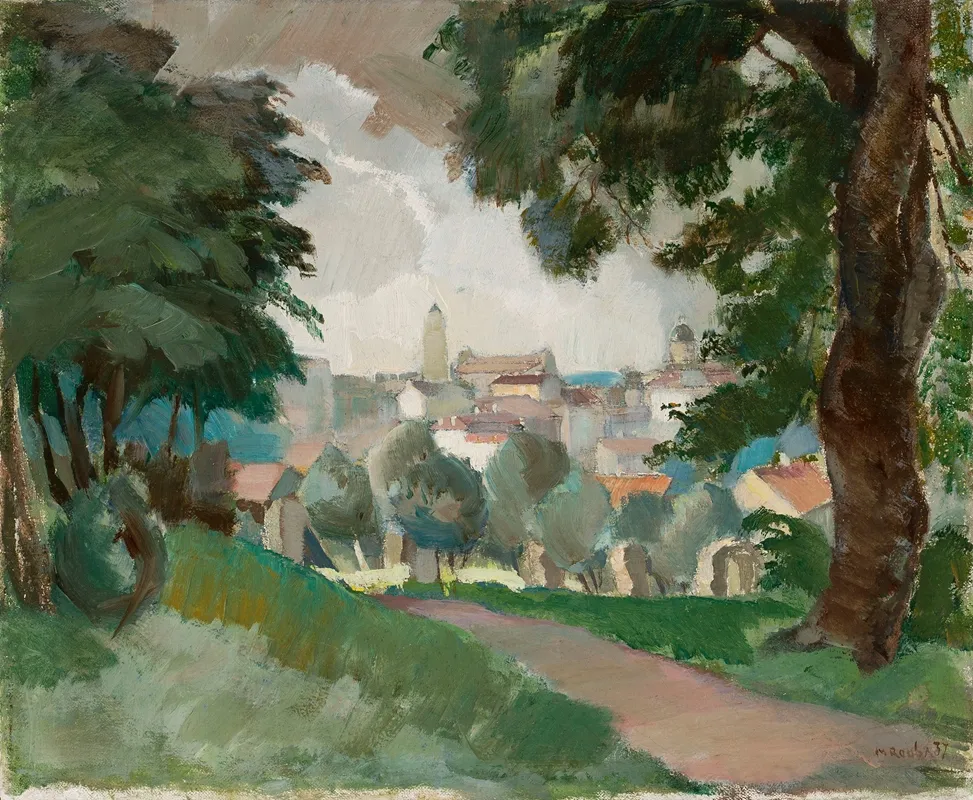 Widok Wilna Wsrod Drzew by Michał Rouba - Canvas Print