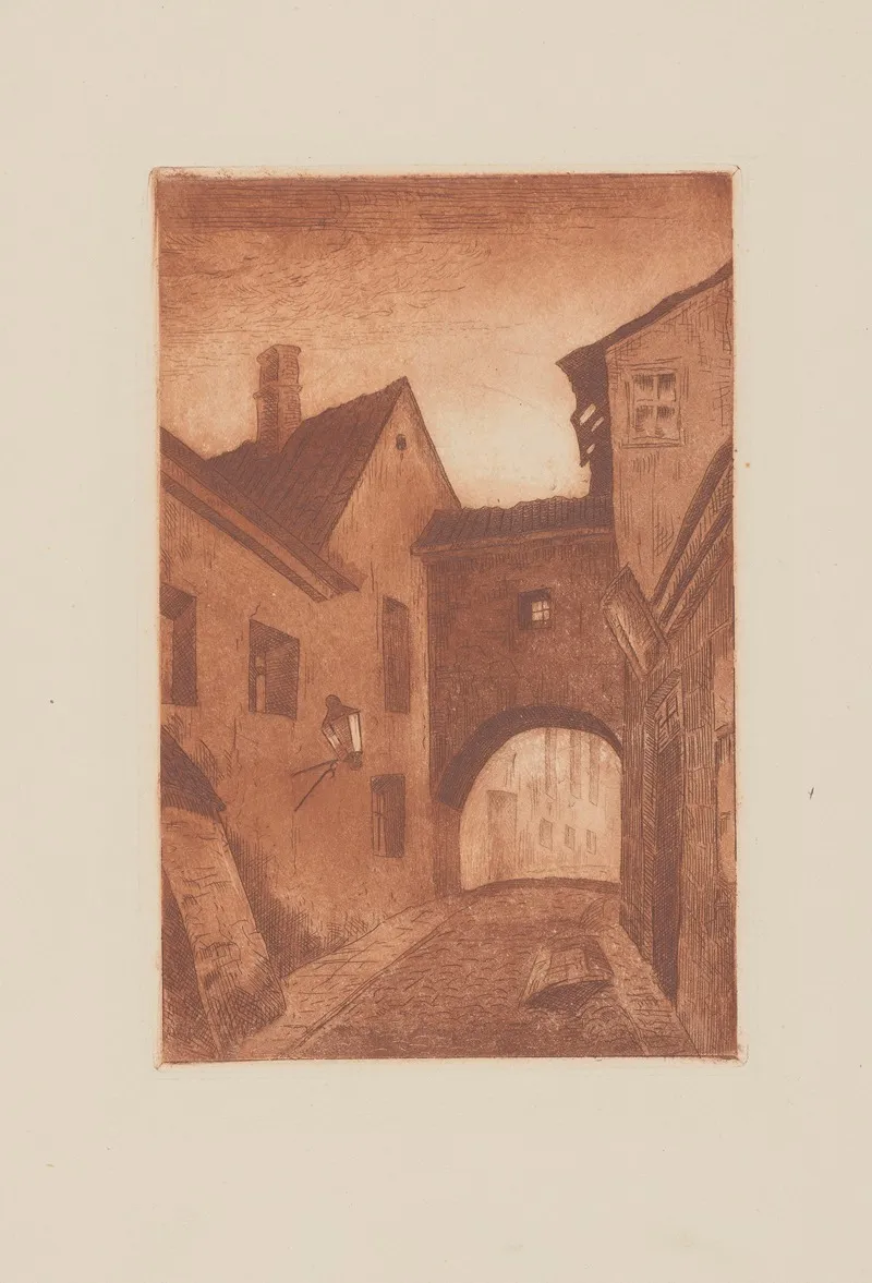 Widok Zaulka W Wilnie by Stanisław Ostoja-Chrostowski - Canvas Print