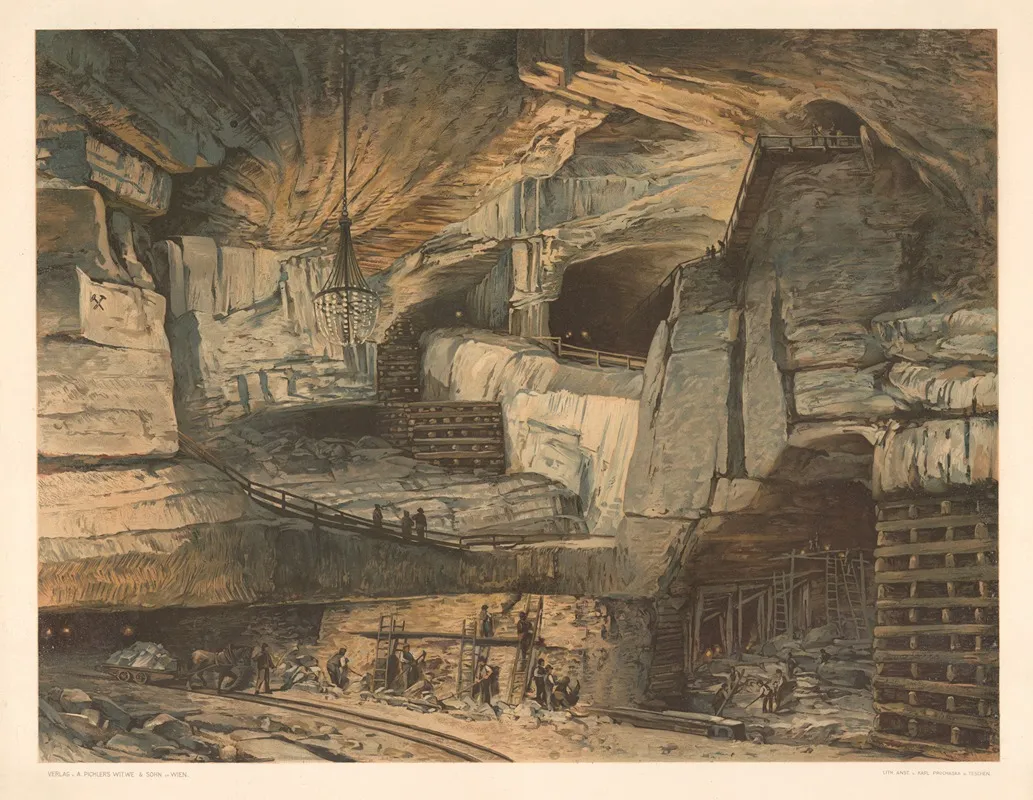 Wieliczka Salt Mine by Anton Heilmann - Canvas Print