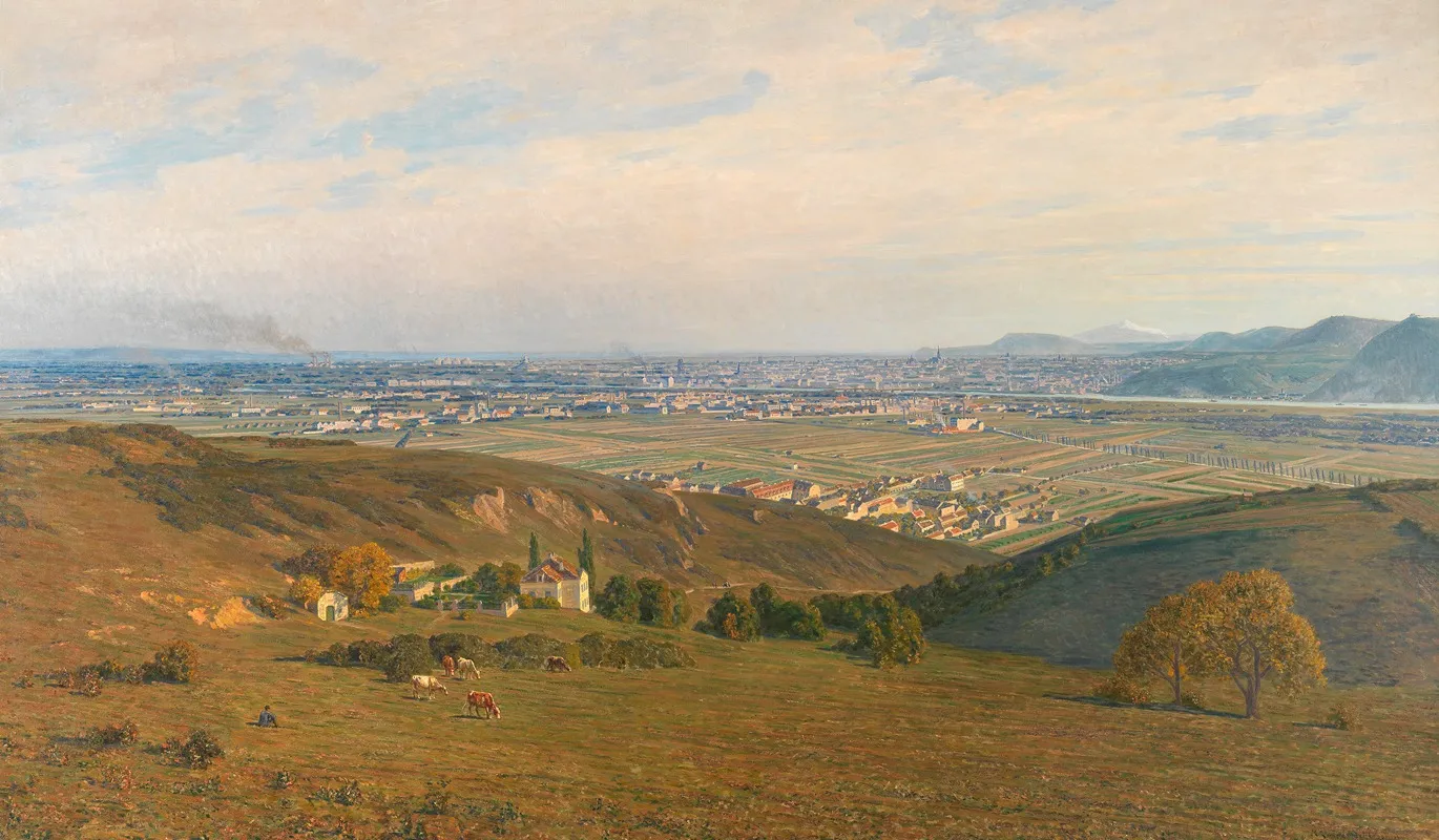 Wien Vom Bisamberg by Maximilian Suppantschitsch - Canvas Print