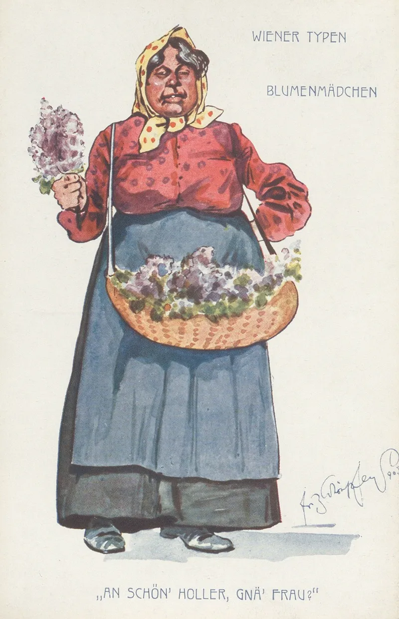 Wiener Typen Blumenmadchen
