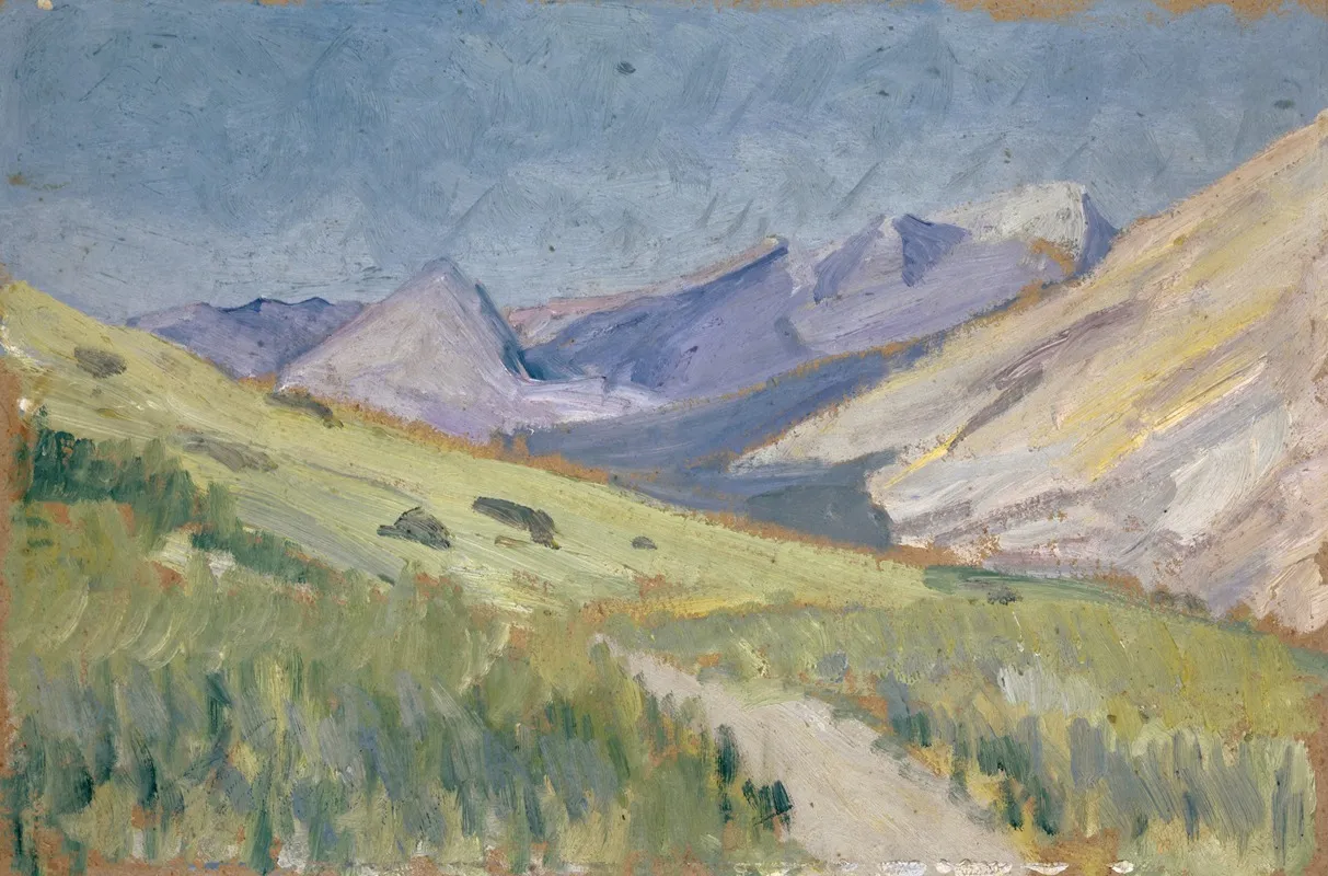 Wiesen In Bergigem Tal Auf Mallorca