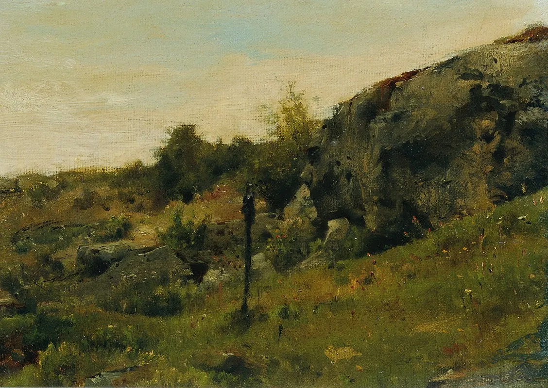 Wiesenlandschaft Mit Felsen by Johann Till the younger - Canvas Print